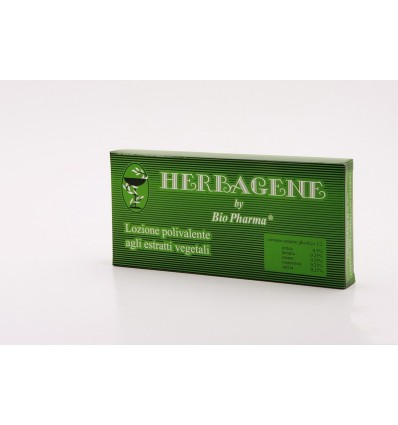 BIOPHARMA Ampulės nuo plaukų slinkimo bei stiprinimui su augalų ekstraktais HERBAGENE, 8x10 ml